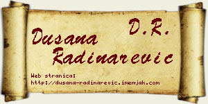 Dušana Radinarević vizit kartica